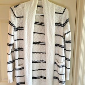Cardigan stripped sweater